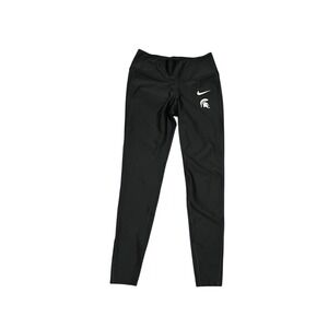 Nike Dri Fit Side Hit Exercise Leggings Small Green MSU Spartans‎ Michigan State